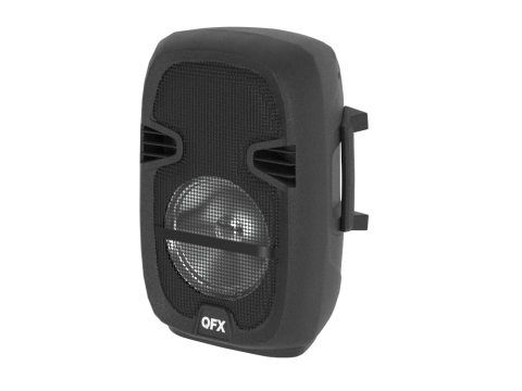 QFX PBX-8074 8-inch, Portable Party Bluetooth Loudspeaker with Microphone & Remote